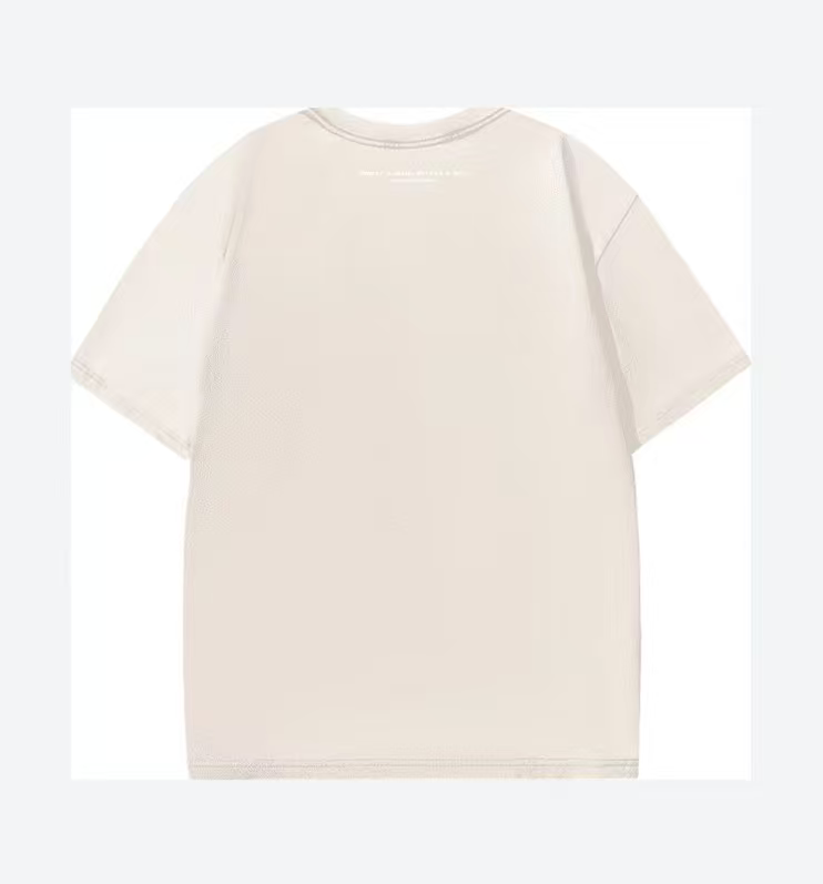 American retro high street graffiti print short-sleeved T-shirt men's summer loose small neckline trendy brand half sleeves