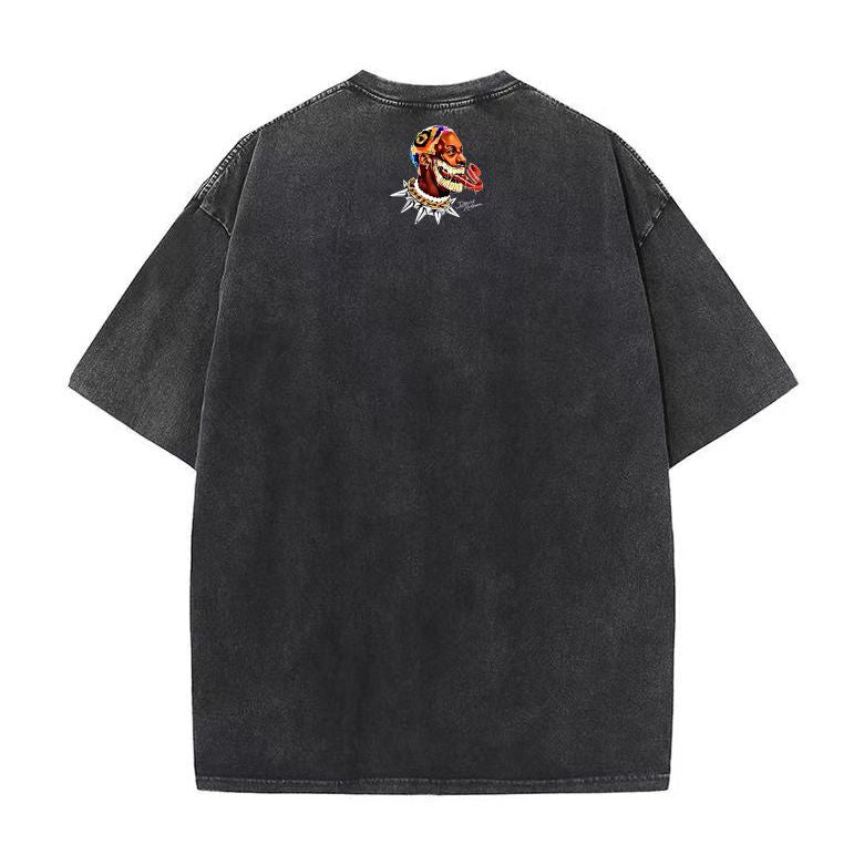 Rodman Rodman basketball character pattern American high street oversize direct injection men's short-sleeved T-shirt