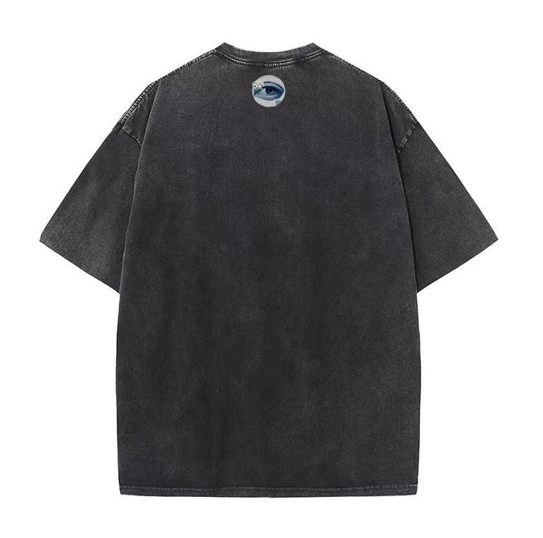 High street fashion brand ins loose versatile men and women versatile heavy short-sleeved T-shirt