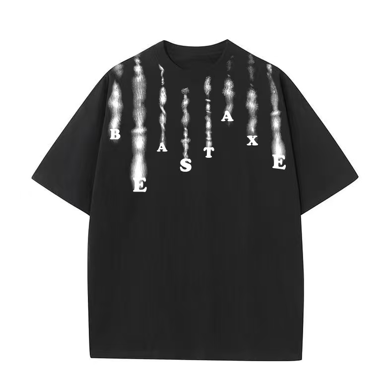 M.FOUR American retro dark hiphop printed short-sleeved T-shirt men and women ins high street loose couple outfit