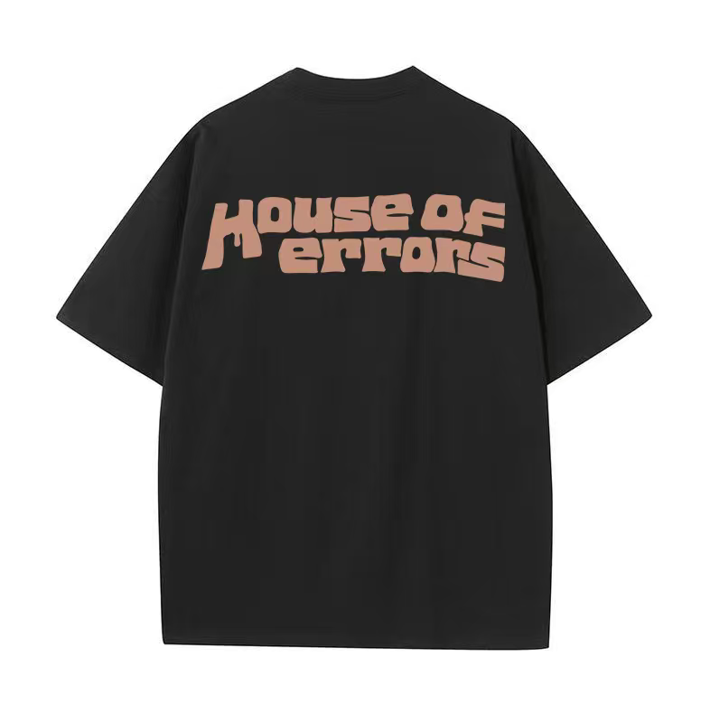 Eye of Truth foam printing American high street men and women loose casual short-sleeved T-shirt trend