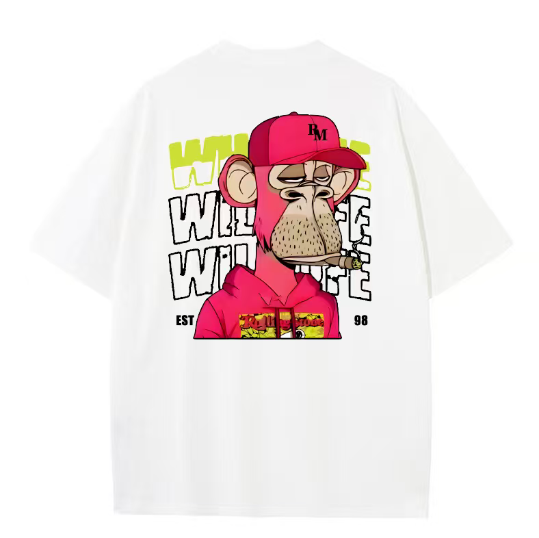 Trendy printed short-sleeved T-shirt bottoming shirt