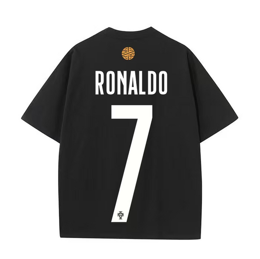 2025 UEFA Nations League Cristiano Ronaldo Portugal wins the championship short-sleeved T-shirt CR7 round neck cotton T-shirt