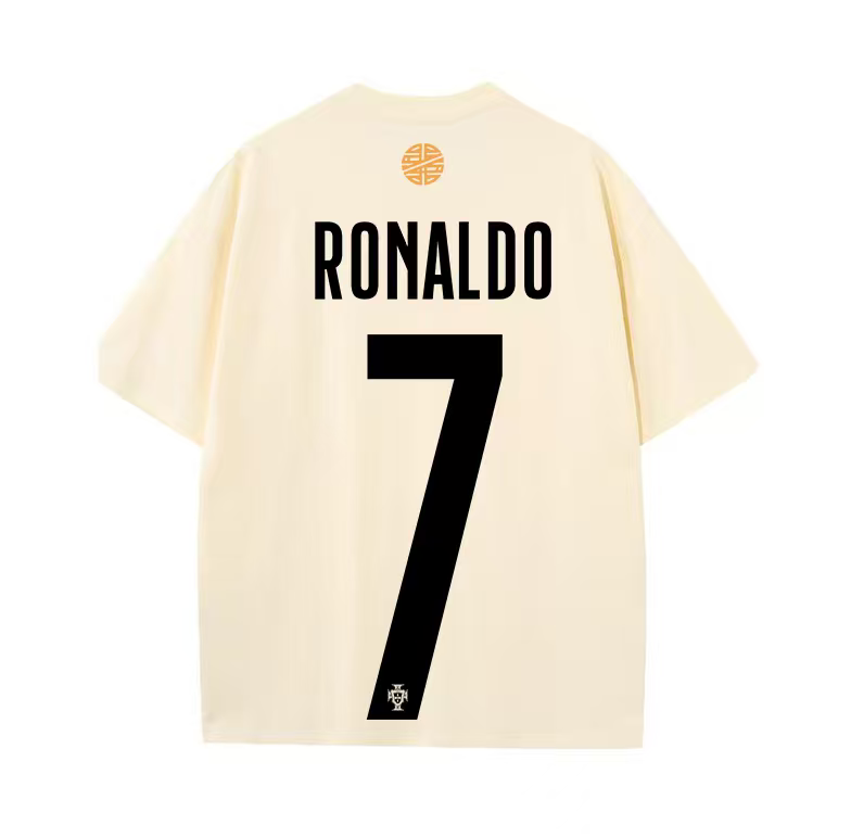 2025 UEFA Nations League Cristiano Ronaldo Portugal wins the championship short-sleeved T-shirt CR7 round neck cotton T-shirt