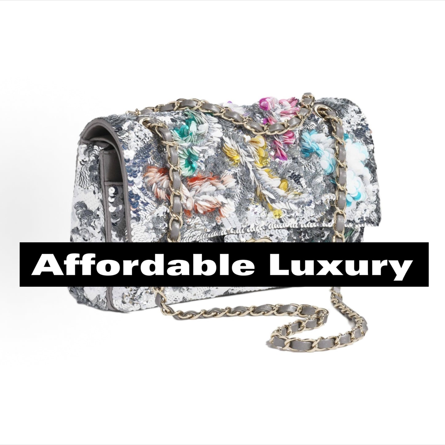 Sequined single-shoulder bag for women