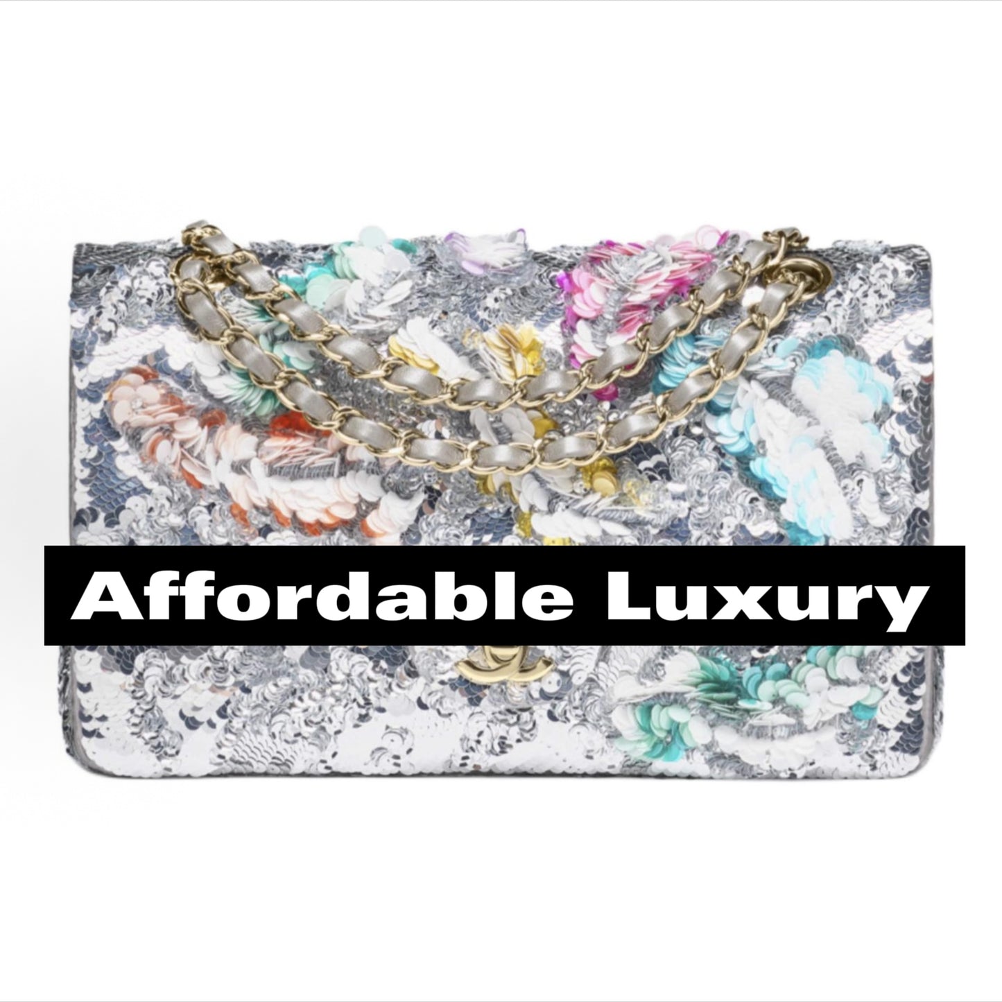 Sequined single-shoulder bag for women
