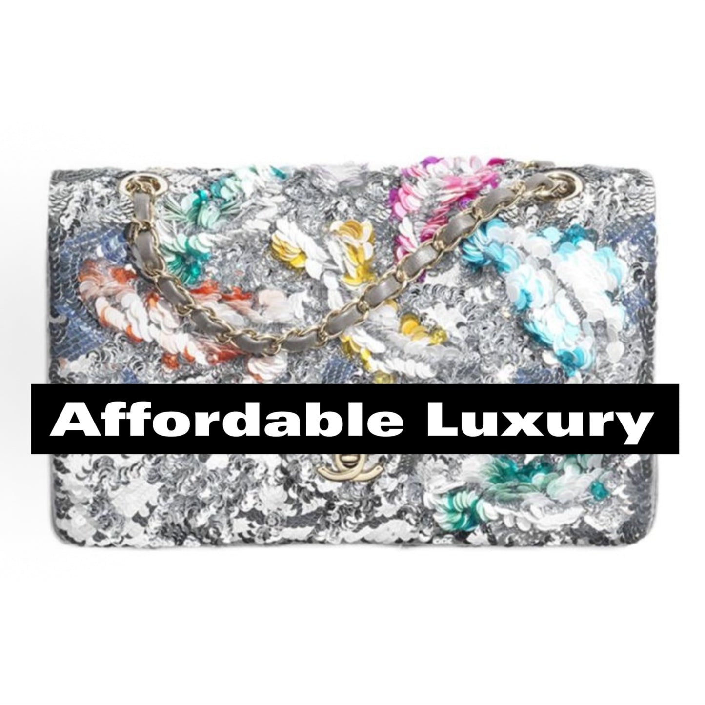 Sequined single-shoulder bag for women