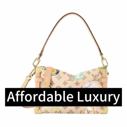 Summer Limited Watercolor Detachable Chain Coated Canvas Handbag