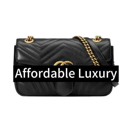 Marmon Gold Logo Quilted Chain Distressed Printed Leather Flap Shoulder Crossbody Bag