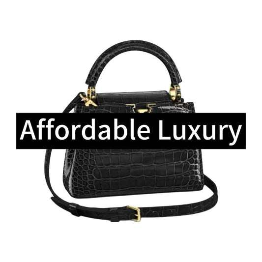 Nile crocodile leather shoulder and crossbody handbag with detachable and adjustable lettering logo strap