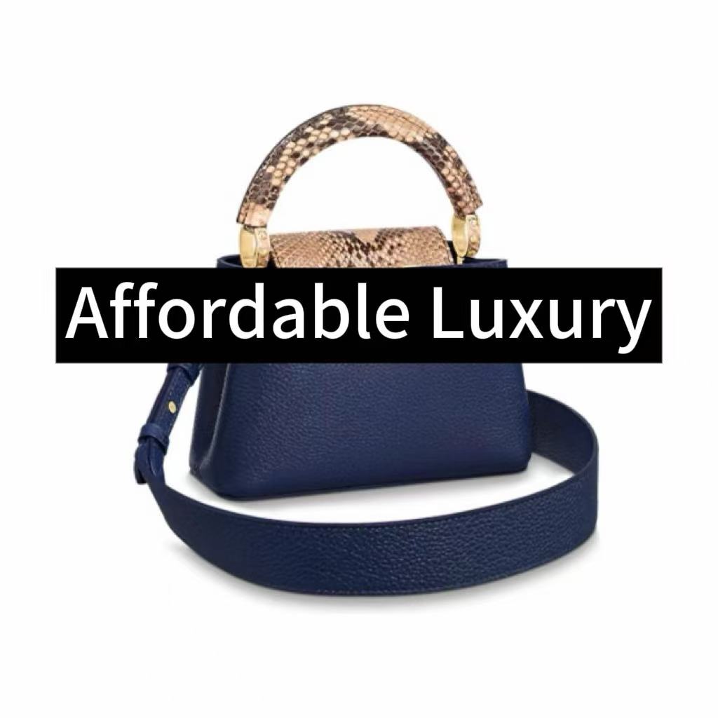 Cowhide Python Leather Handbag