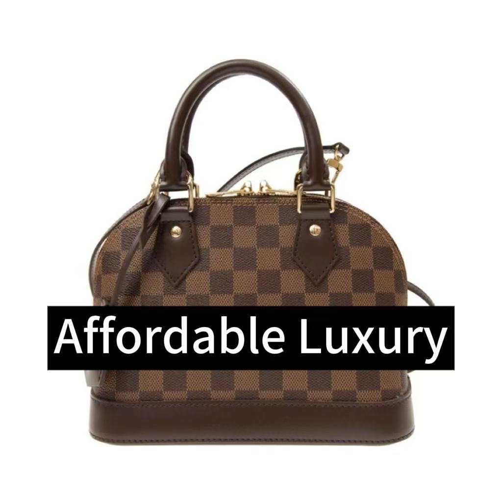 Checkerboard trim shell bag handbag shoulder crossbody bag