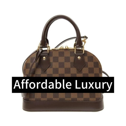 Checkerboard trim shell bag handbag shoulder crossbody bag