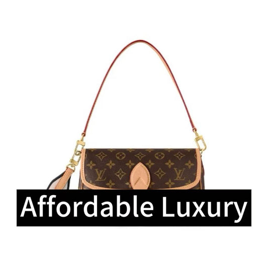Monogram canvas coated trim underarm baguette handbag crossbody bag