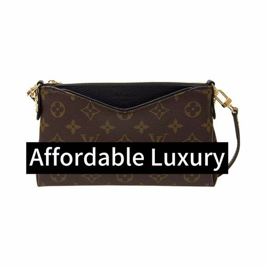 Classic old flower chain leather handbag crossbody shoulder bag