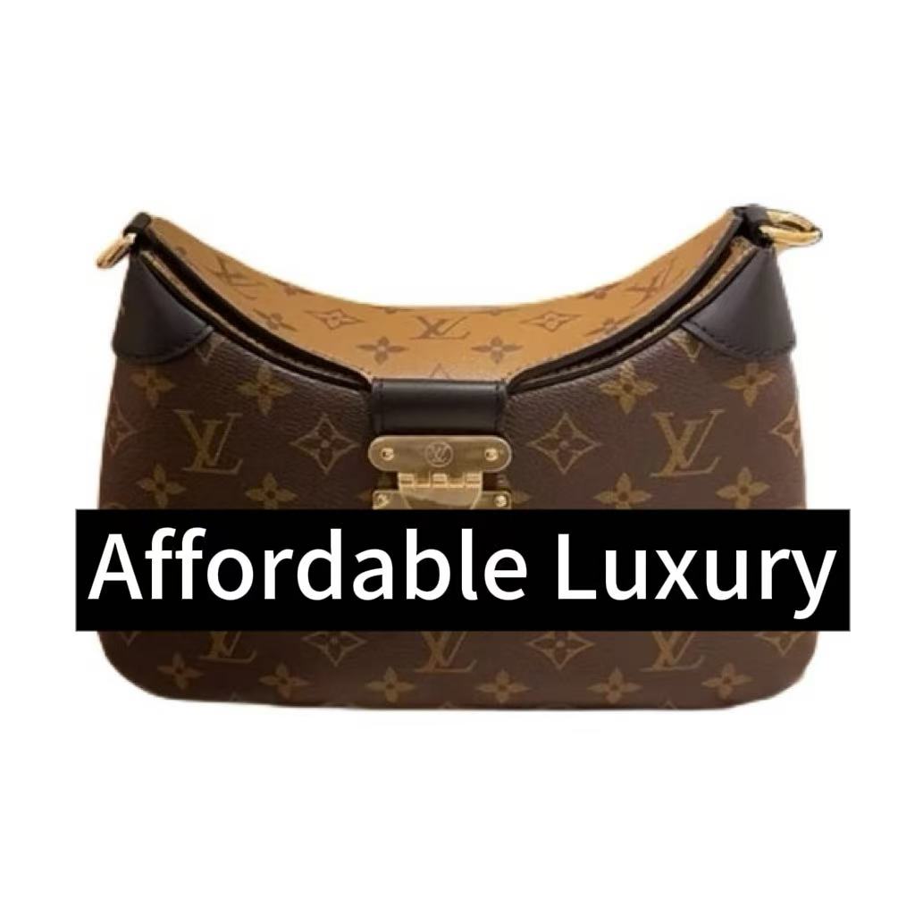Lock buckle old flower coated flap shoulder crossbody bag