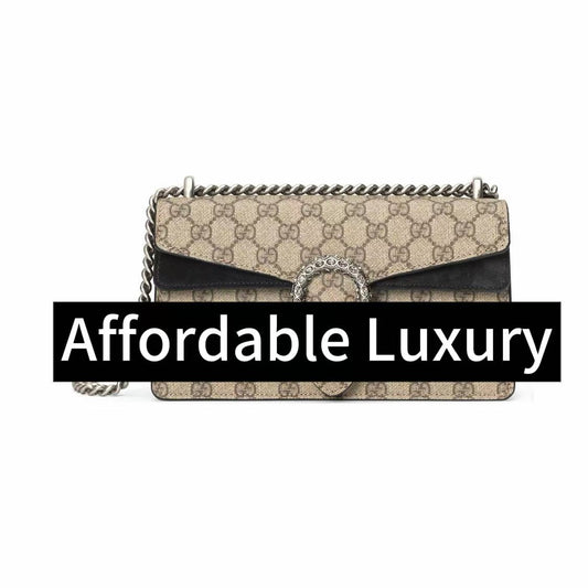 Monogram Canvas Dionysus Tiger Head Buckle Logo Chain Shoulder Crossbody Handbag