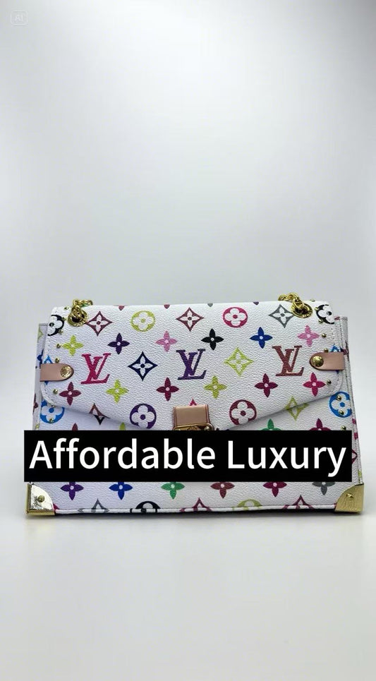 Monogram Print Canvas Key Holder Wallet