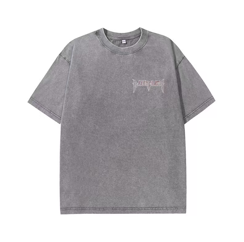 LMSTORE European and American trendy street style Eiffel Tower old ins loose round neck short sleeve trendy summer cotton T-shirt