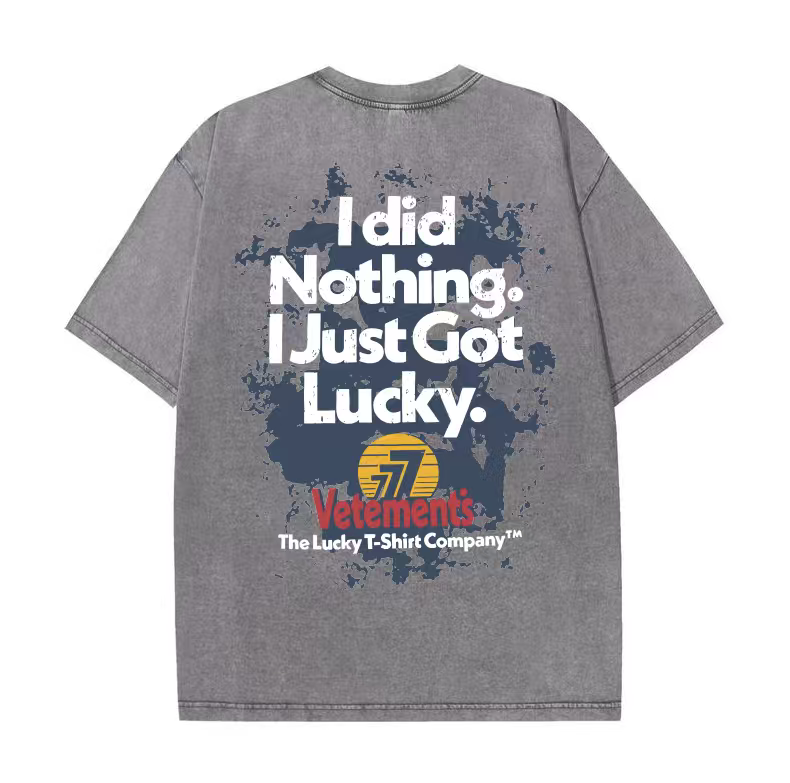 VIBE ACW "I'm just lucky" American trendy brand lucky short-sleeved summer high street T-shirt for men