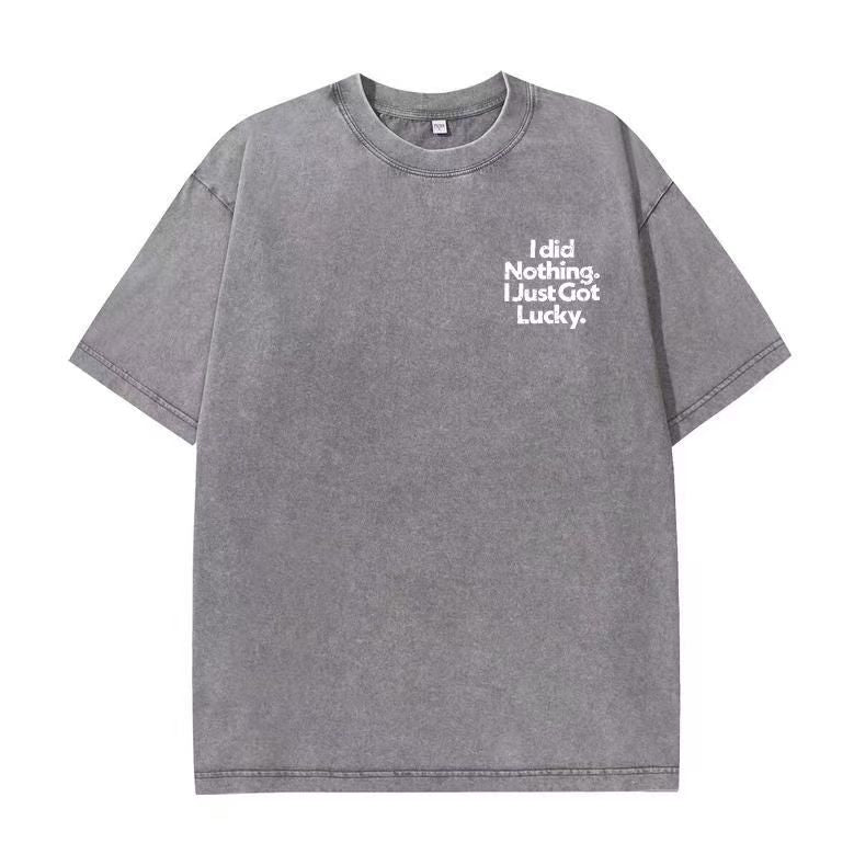 VIBE ACW "I'm just lucky" American trendy brand lucky short-sleeved summer high street T-shirt for men