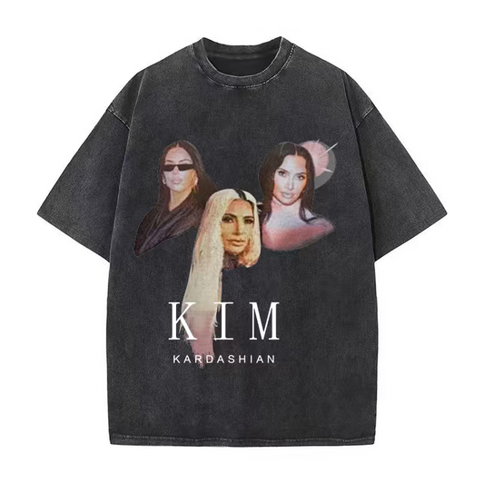 Summer new fashion brand Paris star art joint printed letter short-sleeved T-shirt for men and women loose couple half-sleeve