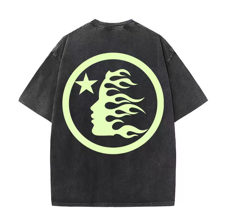 American style HELLSTAR Hell Star short-sleeved T-shirt men's ins high street T-shirt bottoming shirt women's top summer
