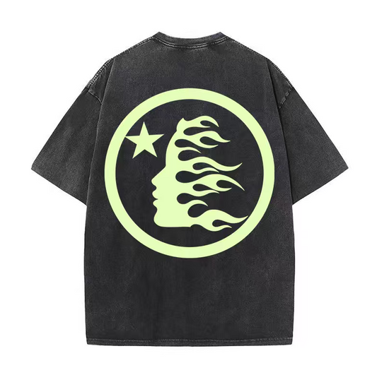 American style HELLSTAR Hell Star short-sleeved T-shirt men's ins high street T-shirt bottoming shirt women's top summer