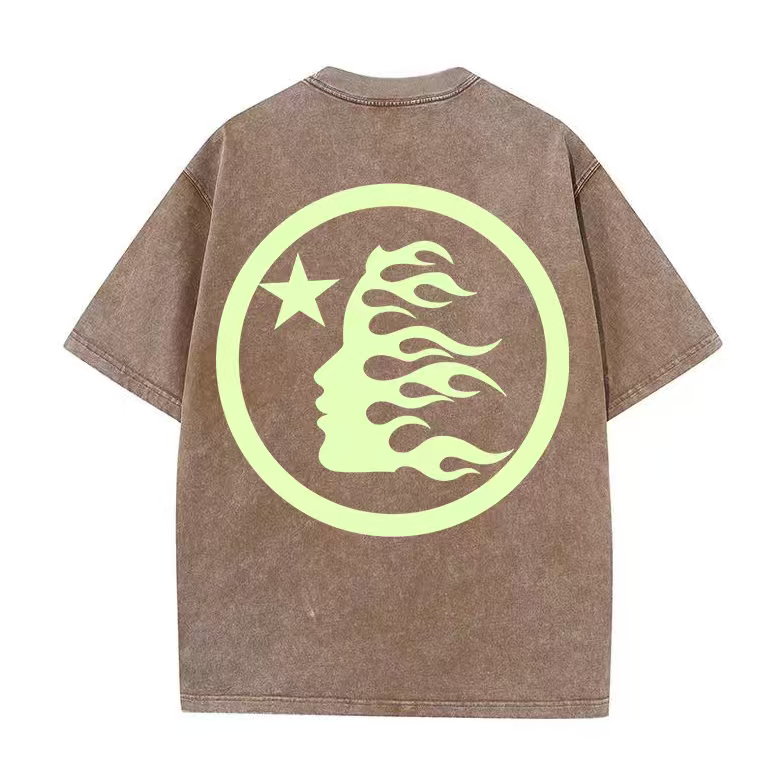 American style HELLSTAR Hell Star short-sleeved T-shirt men's ins high street T-shirt bottoming shirt women's top summer