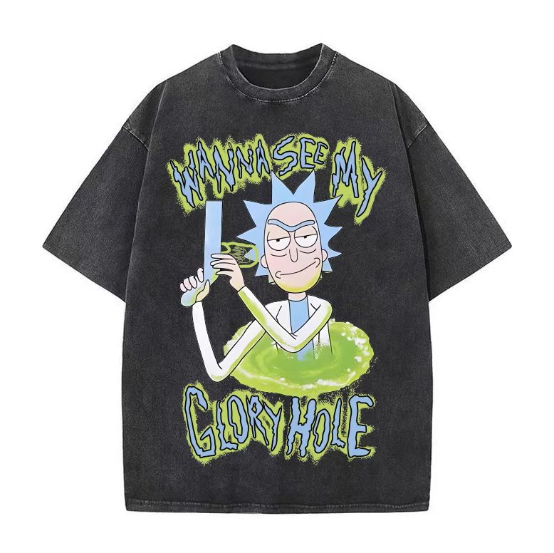 European and American high street retro washed old printed bottoming shirt couple hip hop casual loose short-sleeved T-shirt men and women trend