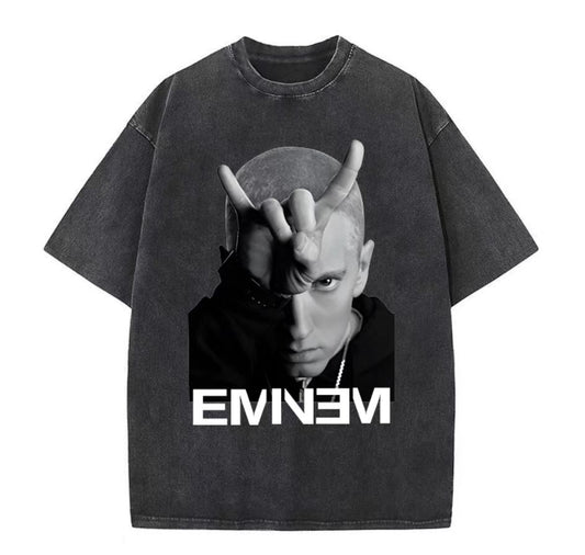 TKPA Doberman print washed retro vintage high street fashion loose round neck short-sleeved T-shirt men and women street