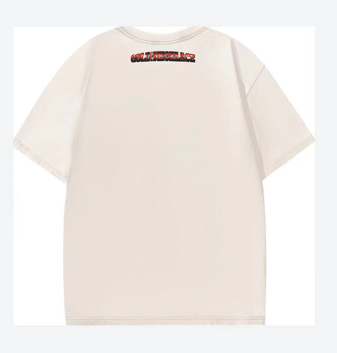 European and American high street retro washed distressed bottoming shirt couple casual loose digital direct printing short-sleeved T-shirt men