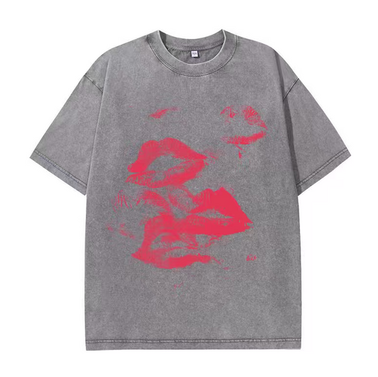 European and American high street style hip-hop old washed niche design short-sleeved T-shirt ins trendy brand tops for men and women couples half-sleeves