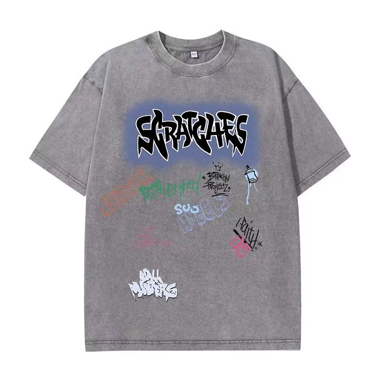 Summer short-sleeved T-shirt 2025 new summer letter printed top