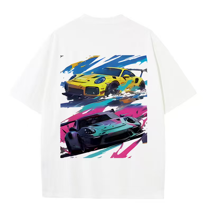 Trendy printed short-sleeved T-shirt bottoming shirt