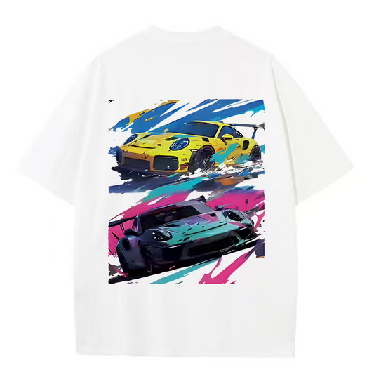 Trendy printed short-sleeved T-shirt bottoming shirt