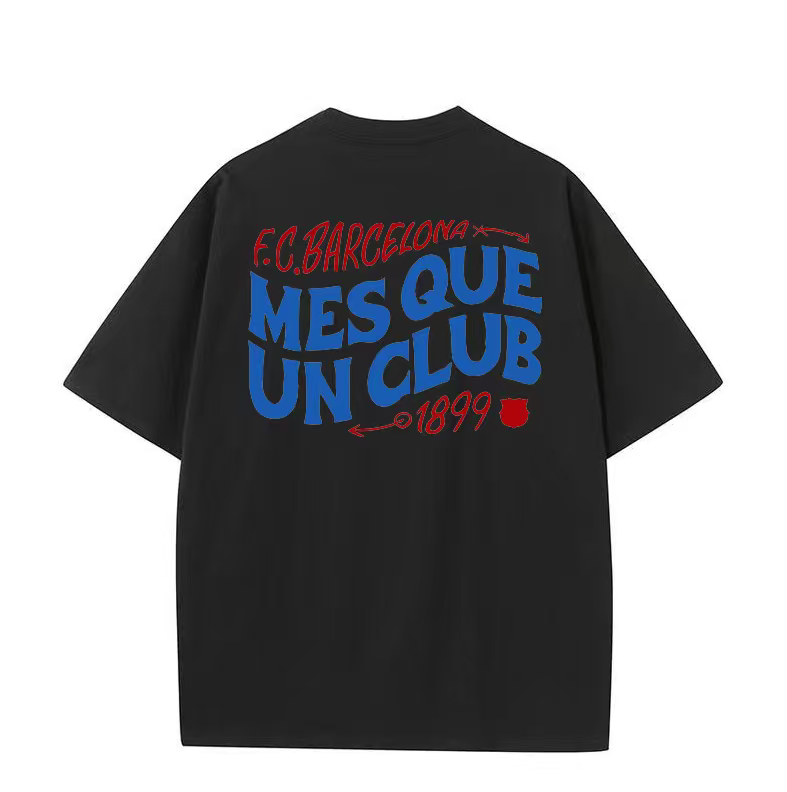 Barcelona La Liga title-winning short-sleeved T-shirt, Yamal, Rafinha, and Cruyff's same round-neck cotton