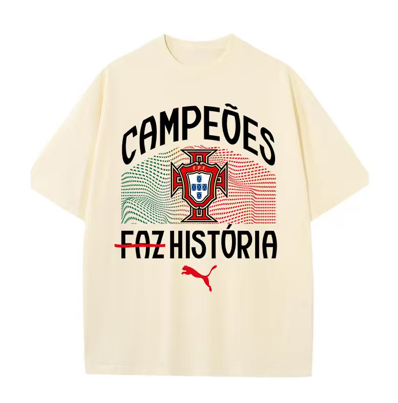 2025 UEFA Nations League Cristiano Ronaldo Portugal wins the championship short-sleeved T-shirt CR7 round neck cotton T-shirt