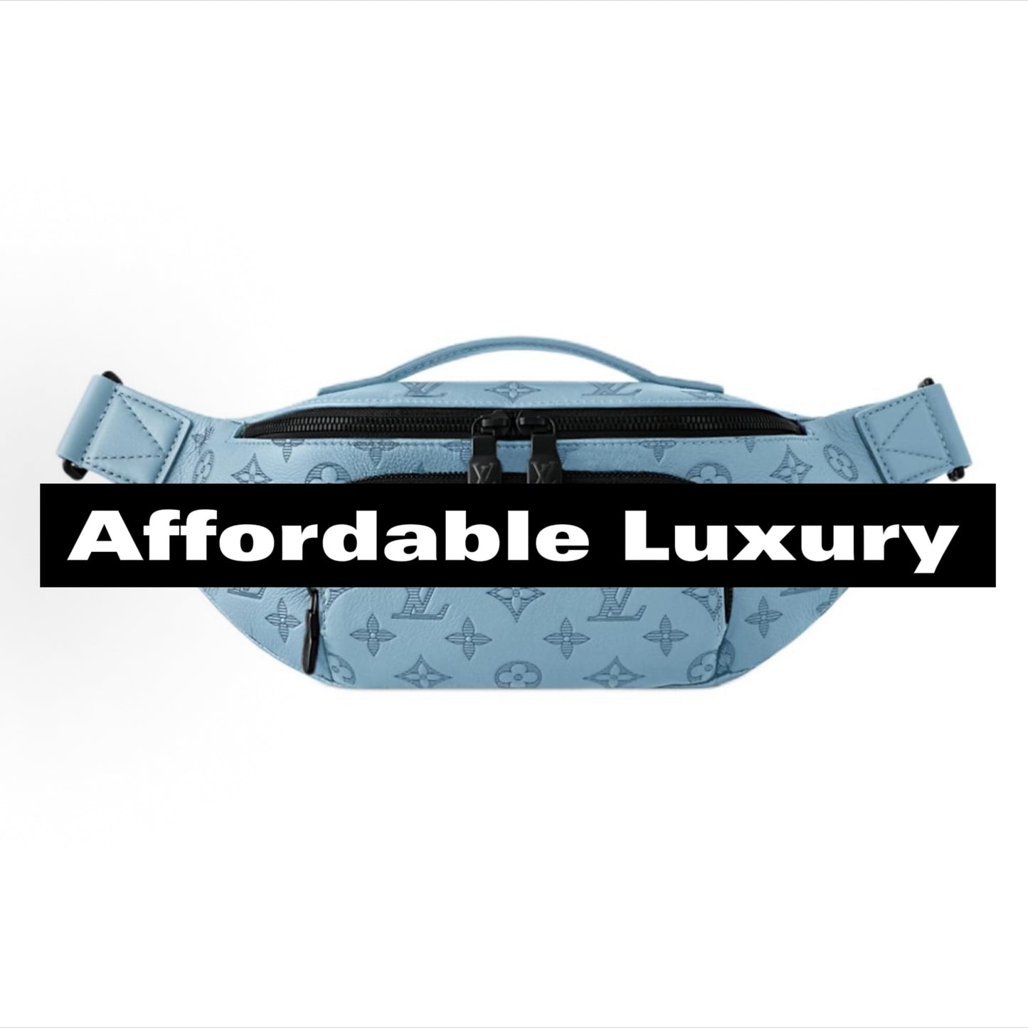 Printed calfskin waist bag for men and women, couple style