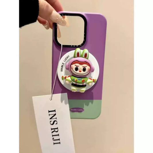 Mobile phone case with magnetic suction toys