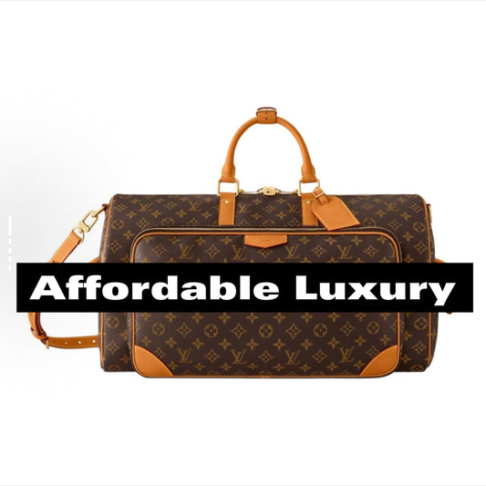 Monogram printed metal zipper head coated canvas travel bag for both men and women