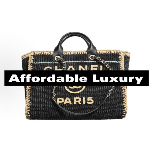 Letter chain cotton fabric handbag