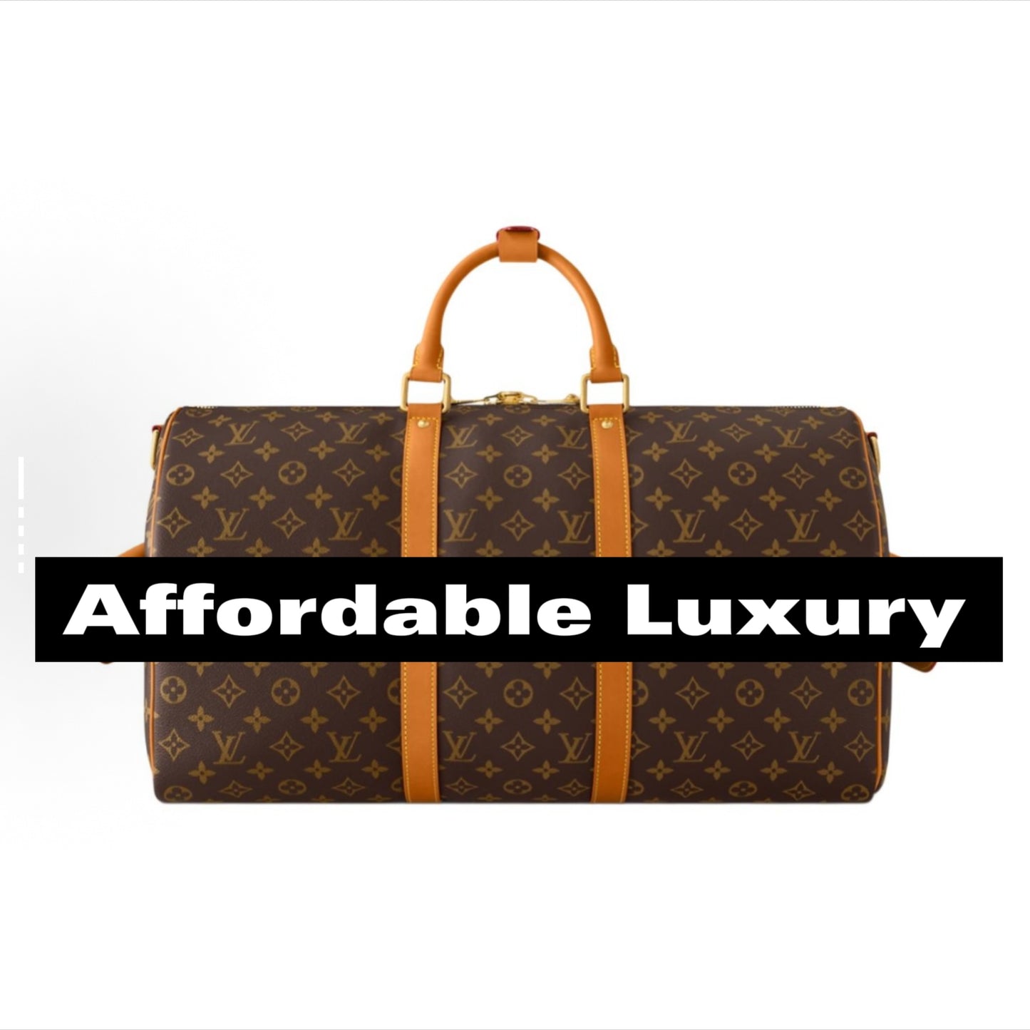 Monogram printed metal zipper head coated canvas travel bag for both men and women