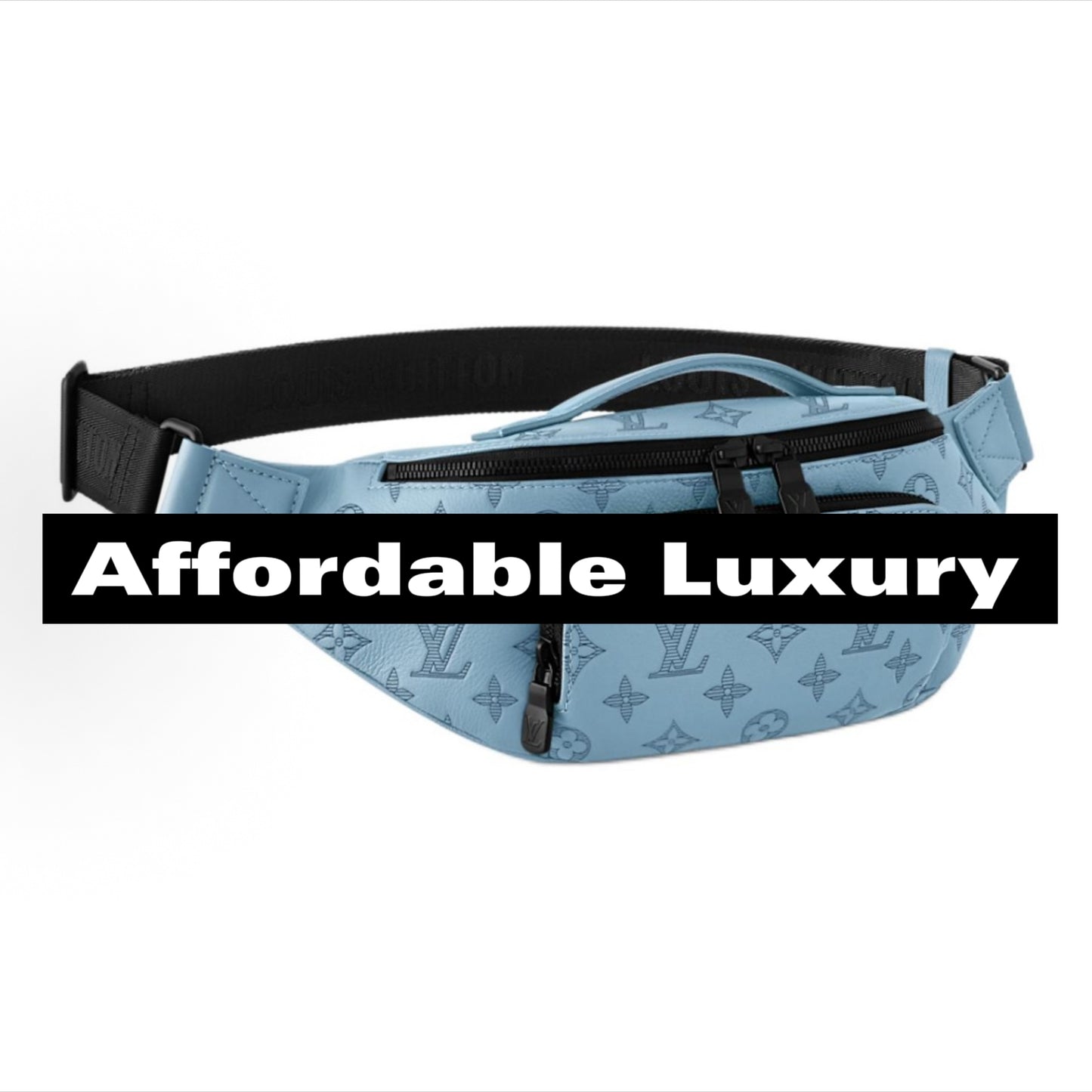 Printed calfskin waist bag for men and women, couple style