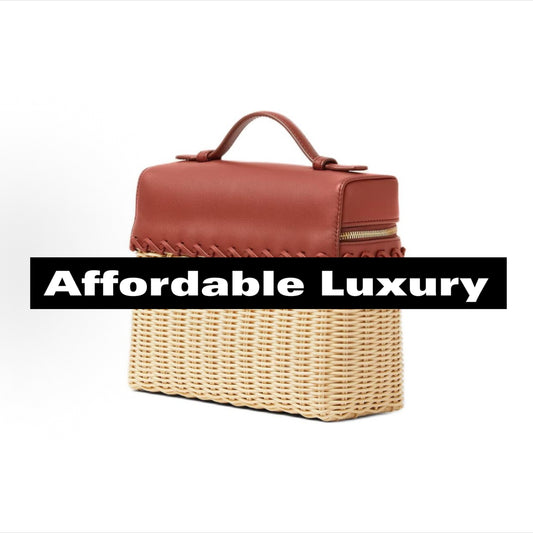 Bamboo patchwork leather handbag