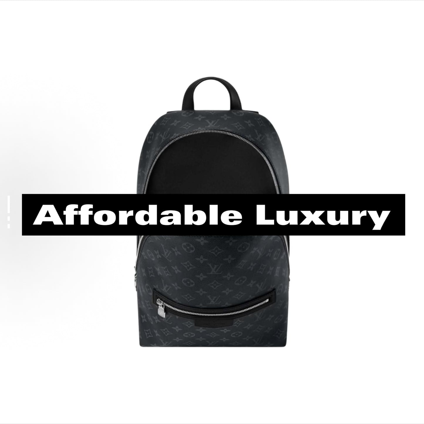 Letter-coated canvas backpack with dual shoulder straps