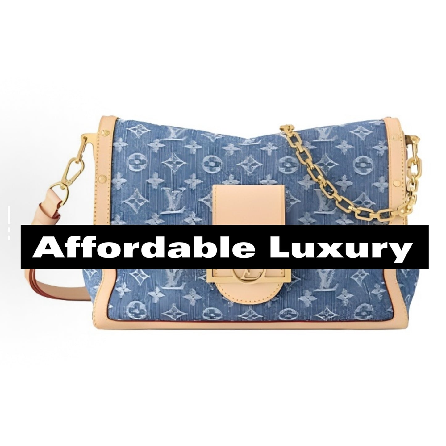 Blue denim women's single-shoulder bag